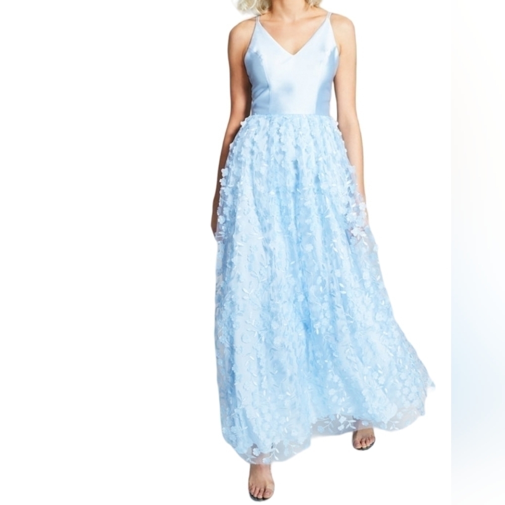 BCX Juniors 3-D Floral Skirt Gown